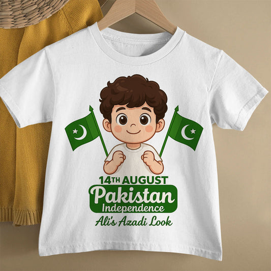 CUSTOMIZED AZADI DAY T-SHIRT FOR KIDS